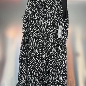 Nine West Black and White Halter Mini Dress